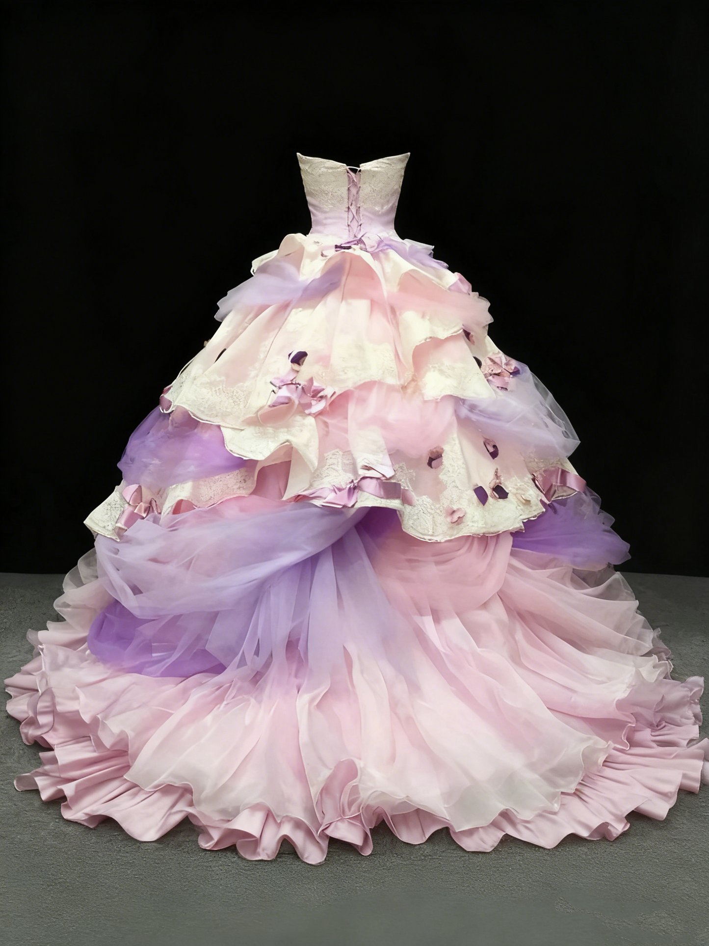 Stunning Prom Dress Strapless Tulle Ball Gown Sweet 16 Dress Evening Dress     D3817