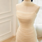 New Arrival Wedding Dress Strapless Tulle Pleated Mermaid Wedding Dress  D3819