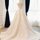 Minimalist Wedding Dress Strapless Bowknot Pleated Wedding Dress  D3820