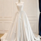 Minimalist Wedding Dress Strapless Bowknot Pleated Wedding Dress  D3820