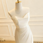 Minimalist Wedding Dresss Sweetheart Pleated Wedding Dress  D3821