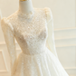 Retro Wedding Dresss Long Sleeves Backless Wedding Dress  D3822
