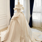 Pretty Wedding Dress Off Shoulder Pleated Wedding Dress    D3824