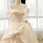 Pretty Wedding Dress Off Shoulder Pleated Wedding Dress    D3824
