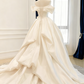 Pretty Wedding Dress Off Shoulder Pleated Wedding Dress    D3824