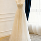 Elegant Wedding Dress V-neck Pleated Tulle Wedding Dress      D3826