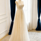 Elegant Wedding Dress V-neck Pleated Tulle Wedding Dress      D3826
