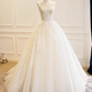 Gorgeous Wedding Dress Crew Neck Pleated Tulle Wedding Dress     D3827