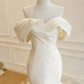 Robe de mariée beauté A-Line, décolleté en cœur, plissée, D3302