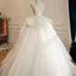 Robe de mariée beauté A-Line, décolleté en cœur, plissée, D3302