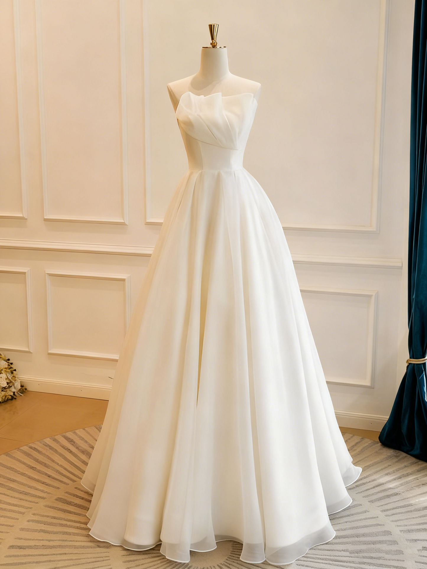 Beauty Brautkleid A-Linie Herzausschnitt Plissee Brautkleid D3302