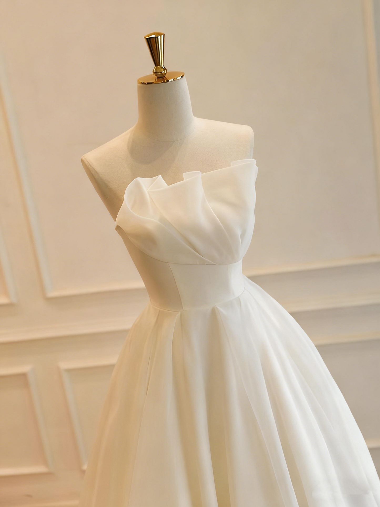 Beauty Brautkleid A-Linie Herzausschnitt Plissee Brautkleid D3302