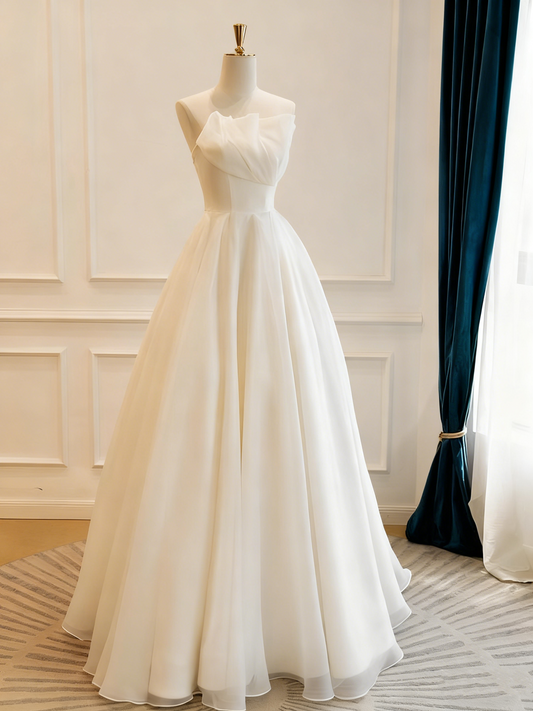 Beauty Brautkleid A-Linie Herzausschnitt Plissee Brautkleid D3302