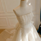 Beauty Wedding Dress Strapless Pleated Wedding Dress   D3834