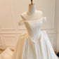 Stunning Wedding Dress Off Shoulder Pleated Tulle Wedding Dress D3838
