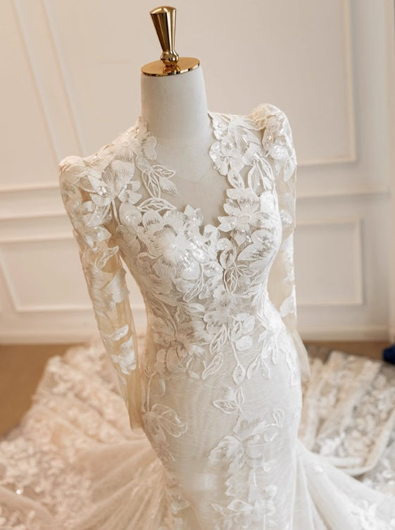 Beauty Brautkleid A-Linie Herzausschnitt Plissee Brautkleid D3302