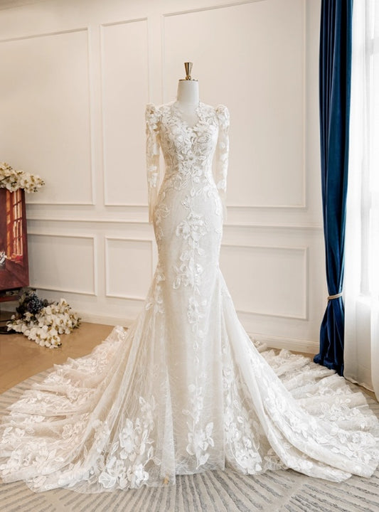 Beauty Brautkleid A-Linie Herzausschnitt Plissee Brautkleid D3302