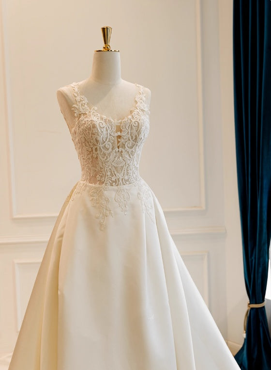 Beauty Brautkleid A-Linie Herzausschnitt Plissee Brautkleid D3302