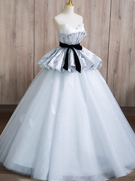 Stunning Prom Dress Sweetheart Pleated Tulle Ball Gown Sweet 16 Dress Evening Dress     D3846