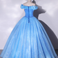 Charming Prom Dress Off Shoulder Pleated Ball Gown Quinceanera Dress Evening Dress     D3847