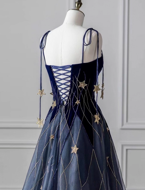 Charming Prom Dress Spaghetti Straps Pleated Birthday Party Outfit Evening Dress  D3848