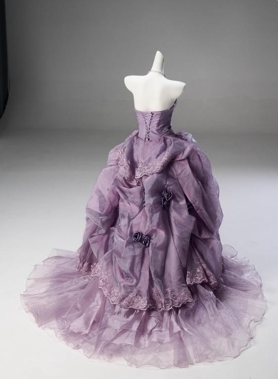 New Arrival Prom Dress Strapless Pleated Tulle Ball Gown Sweet 16 Dress Evening Dress  D3849