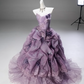 New Arrival Prom Dress Strapless Pleated Tulle Ball Gown Sweet 16 Dress Evening Dress  D3849