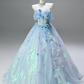 Shiny Prom Dress Off Shoulder Pleated Ruffle Ball Gown Quinceanera Dress Evening Dress     D3851