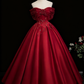 Stunning Prom Dress Off Shoulder Pleated Ball Gown Evening Dress Quinceanera Dress    D3856