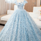 Pretty Prom Dress Square Neck Ball Gown Evening Dress Quinceanera Dress    D3857
