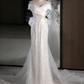 Elegant Prom Dress Off Shoulder Tulle Mermaid Evening Dress Gala Dress   D3858
