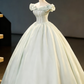 New Design Prom Dress Off Shoulder Pleated Ball Gown Evening Dress Sweet 16 Dress    D3859