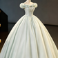 New Design Prom Dress Off Shoulder Pleated Ball Gown Evening Dress Sweet 16 Dress    D3859