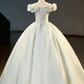 New Design Prom Dress Off Shoulder Pleated Ball Gown Evening Dress Sweet 16 Dress    D3859