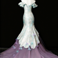 New Aarrival Prom Dress Off Shoulder Tulle Mermaid Evening Dress Birthday Outfits   D3861