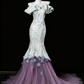 New Aarrival Prom Dress Off Shoulder Tulle Mermaid Evening Dress Birthday Outfits   D3861