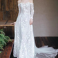 Elegant Wedding Dress Off Shoulder Long Sleeve Wedding Dress  D3866