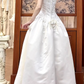 Retro Wedding Dress Crew Neck Short Sleeves Wedding Dress  D3867