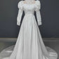 Retro Wedding Dress High Collar Pleated Wedding Dresss  D3869
