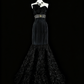 Beauty Prom Dress Black Strapless Pleated Mermaid Evening Dress Gala Dress   D3870