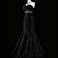Beauty Prom Dress Black Strapless Pleated Mermaid Evening Dress Gala Dress   D3870