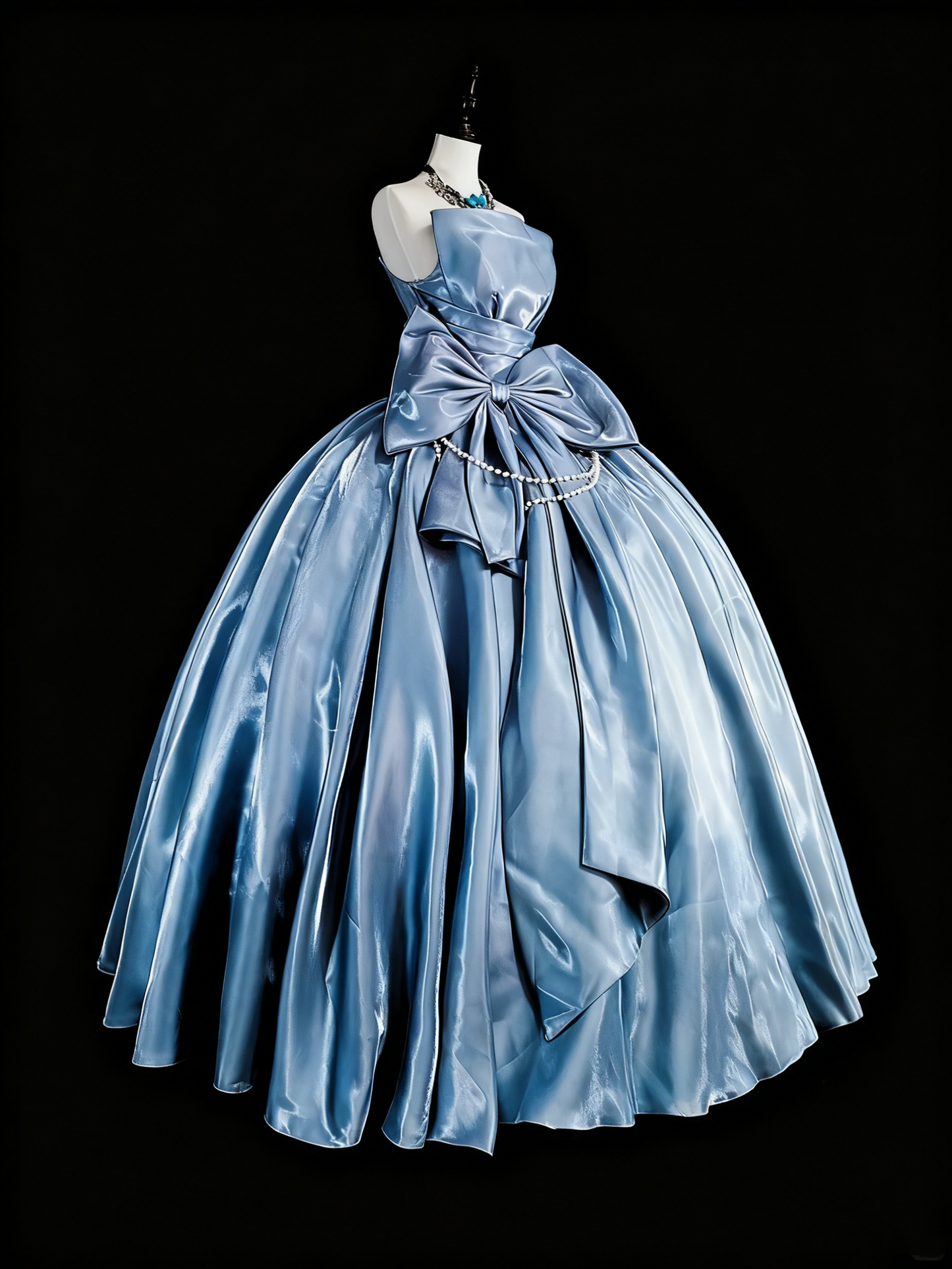 Pretty Prom Dress Strapless Pleated Ball Gown Evening Dress Sweet 16 Dress    D3873