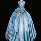 Pretty Prom Dress Strapless Pleated Ball Gown Evening Dress Sweet 16 Dress    D3873