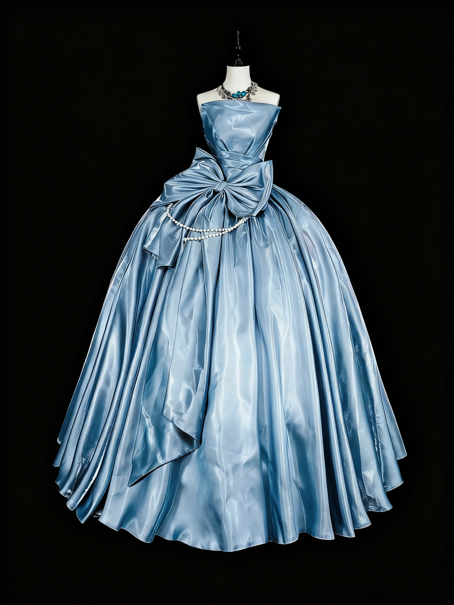 Pretty Prom Dress Strapless Pleated Ball Gown Evening Dress Sweet 16 Dress    D3873