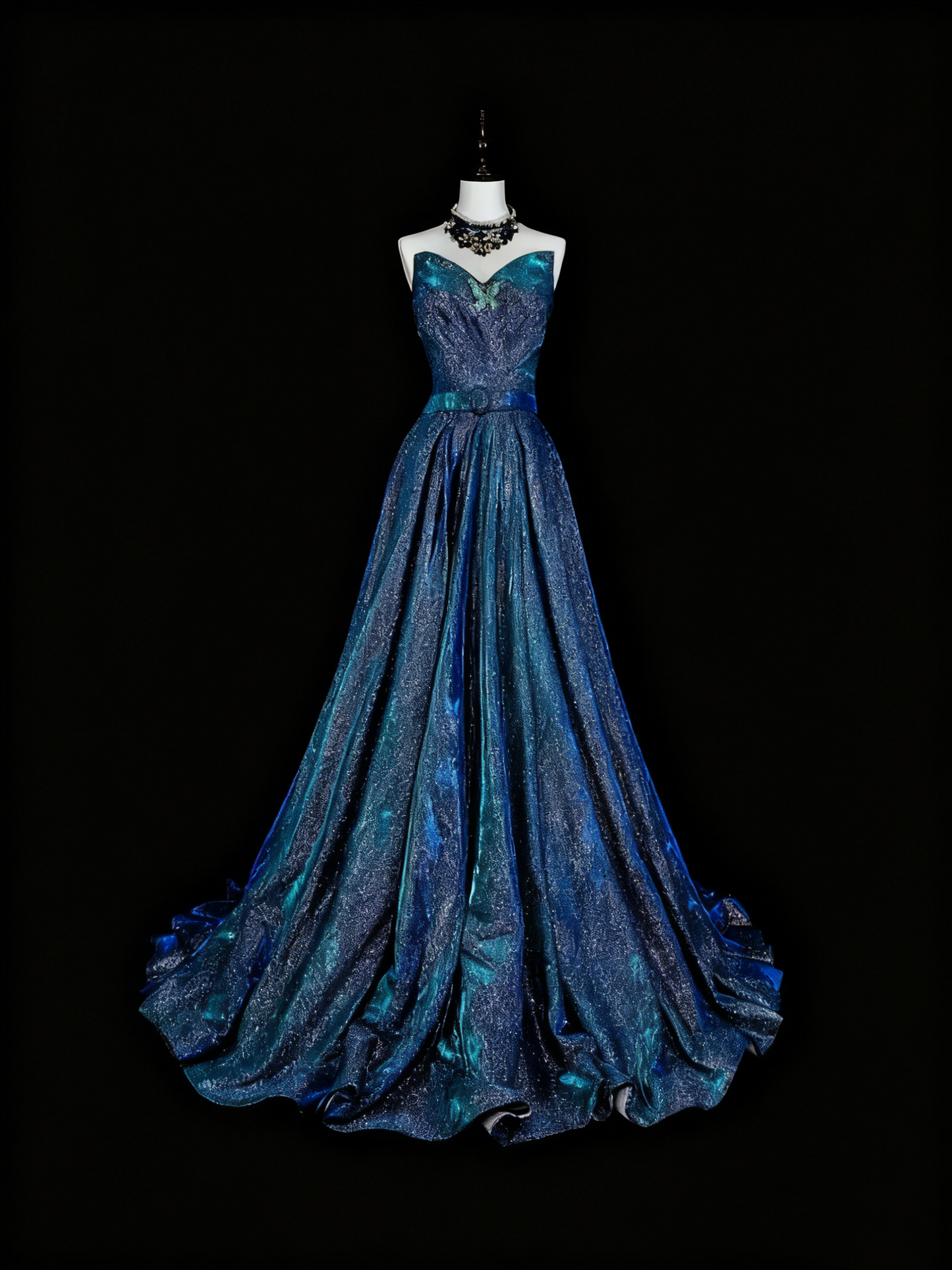 Shiny Prom Dress Sweetheart Pleated Evening Dress Gala Dress Birthday Party Outfits   D3874