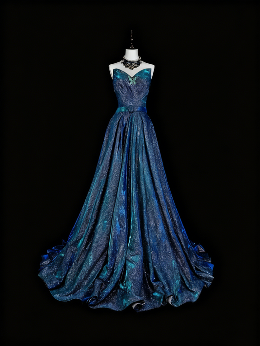 Shiny Prom Dress Sweetheart Pleated Evening Dress Gala Dress Birthday Party Outfits   D3874