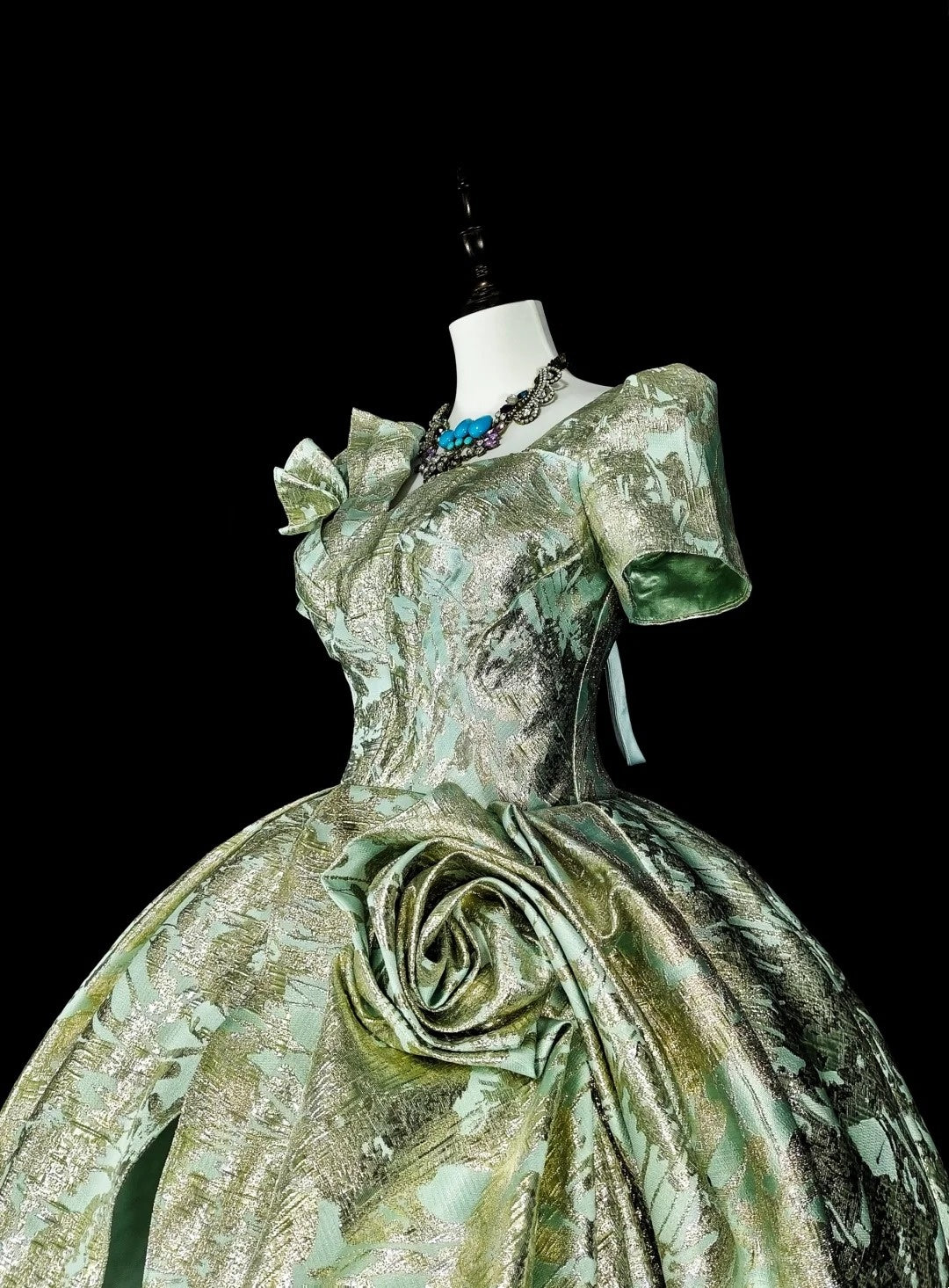 Charming Prom Dress Asymmetrical Neck Pleated Tulle Ball Gown Evening Dress Quinceanera Outfits   D3876