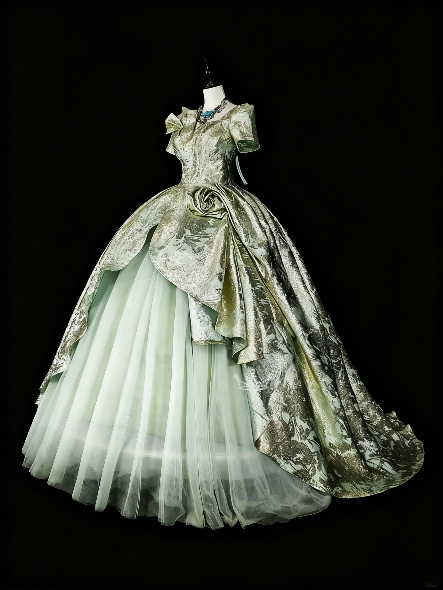 Charming Prom Dress Asymmetrical Neck Pleated Tulle Ball Gown Evening Dress Quinceanera Outfits   D3876