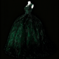 Gorgeous Prom Dress Dark Green Square Neck Pleated Tulle Ball Gown Evening Dress Quinceanera Outfits   D3877