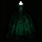 Gorgeous Prom Dress Dark Green Square Neck Pleated Tulle Ball Gown Evening Dress Quinceanera Outfits   D3877